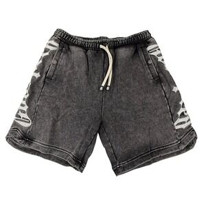 Godspeed Mainline Collection Mineral Wash Black Gothic Logo Sweat Shorts XL NEW